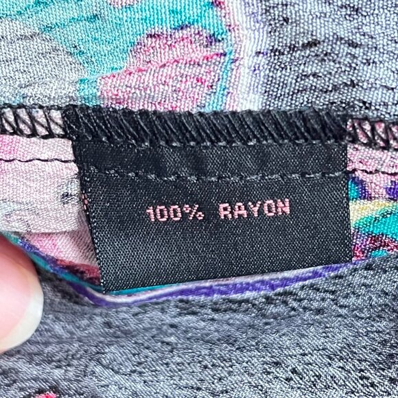 Trashy Diva Halter Faux Wrap Dress Black Multicolor 10 Asian Pin Up Rockabilly - Picture 10 of 10